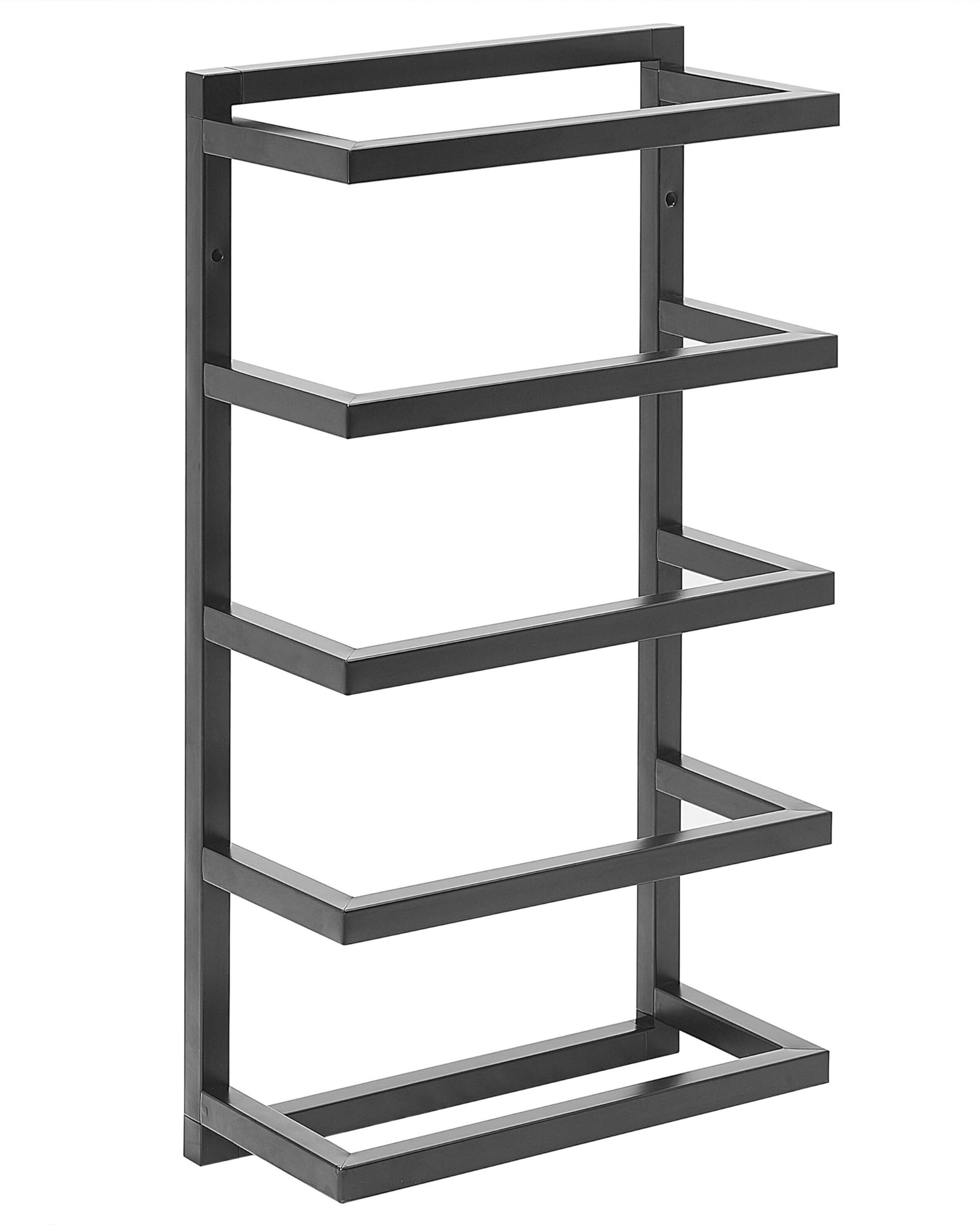 Beliani Cintra Towel Rack - Metal - Black - 5 Rails