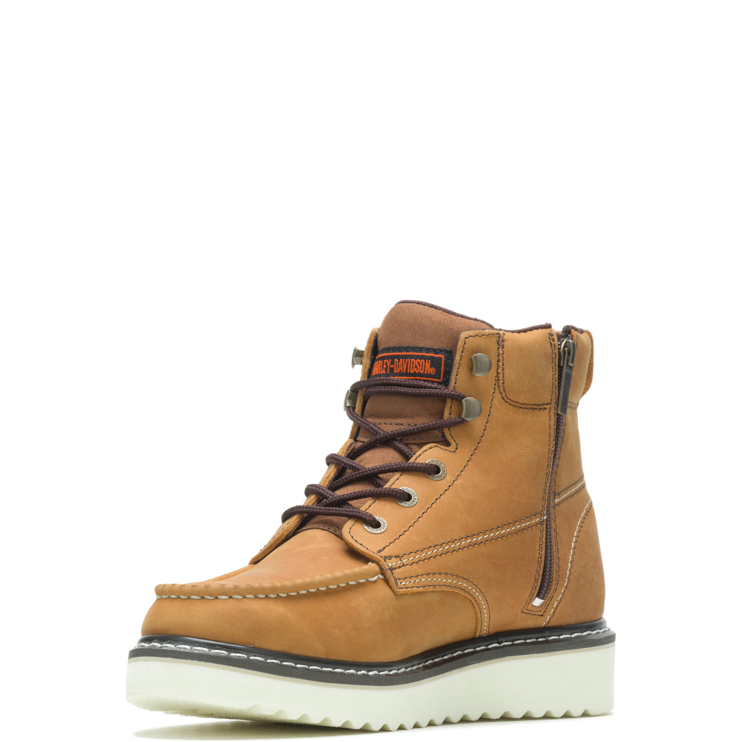 Photo 1 of Harley-Davidson Men's Beau Leather Motorcycle Casual Wedge Boot, Brown, 10.5