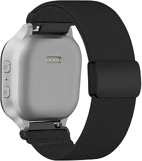 Gizmo Watch 3 2 1/Gabb Watch 3 2 1/SyncUP/Cosmo JrTrack 시계와 호환되는 아동용 신축성 있는 밴드, 부드럽고 통기성이 좋은 나일론 스트레치 스트랩, 남아 및 여아용 자석 걸쇠 포함