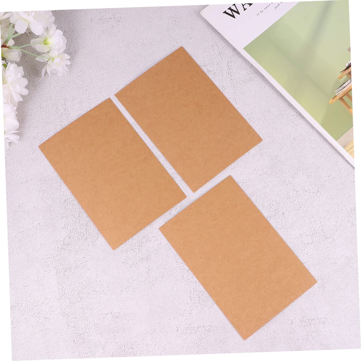 Papel Kraft Tarjetas Postales en Blanco 150 Piezas DIY para Marcadores