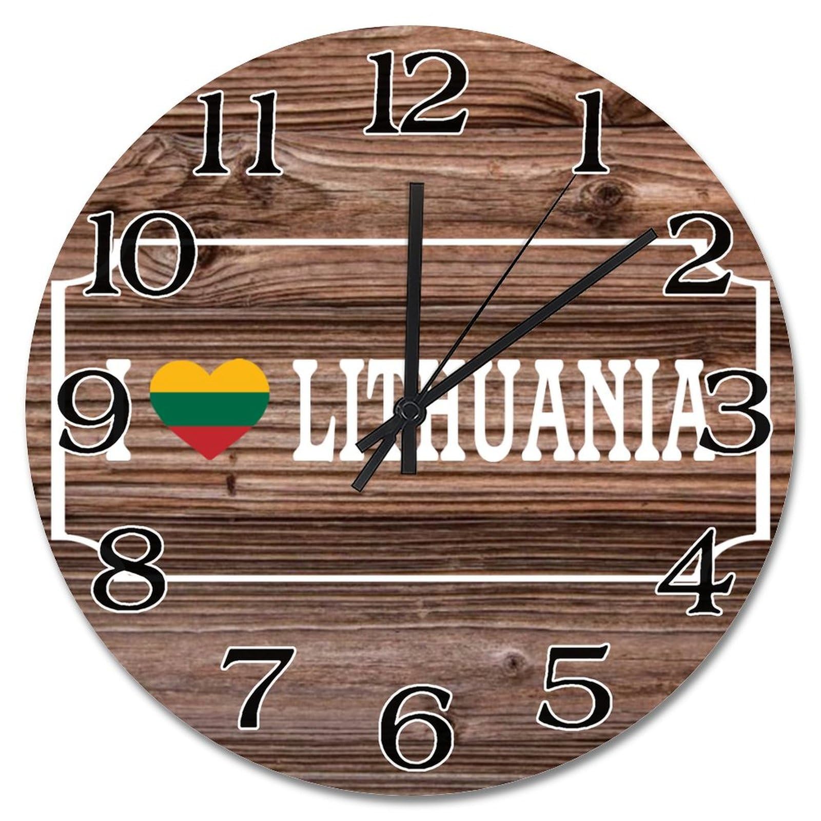 Horloge de ferme Lituanie pour briser la monotonie d'un mur blanc