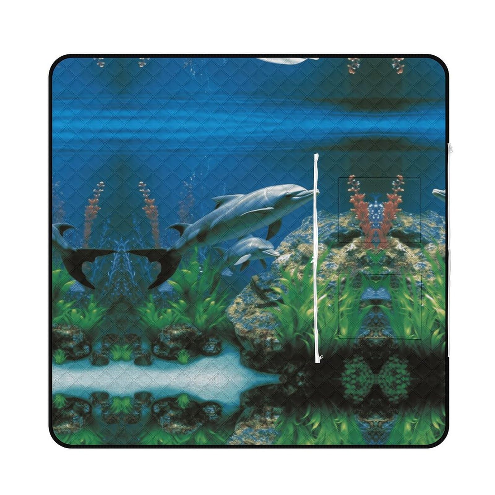 Manta de picnic para la playa, tapete familiar, portátil, grande, manta de picnic con estampado biológico, plegable, duradera, para playa, camping, césped, parque, accesorios