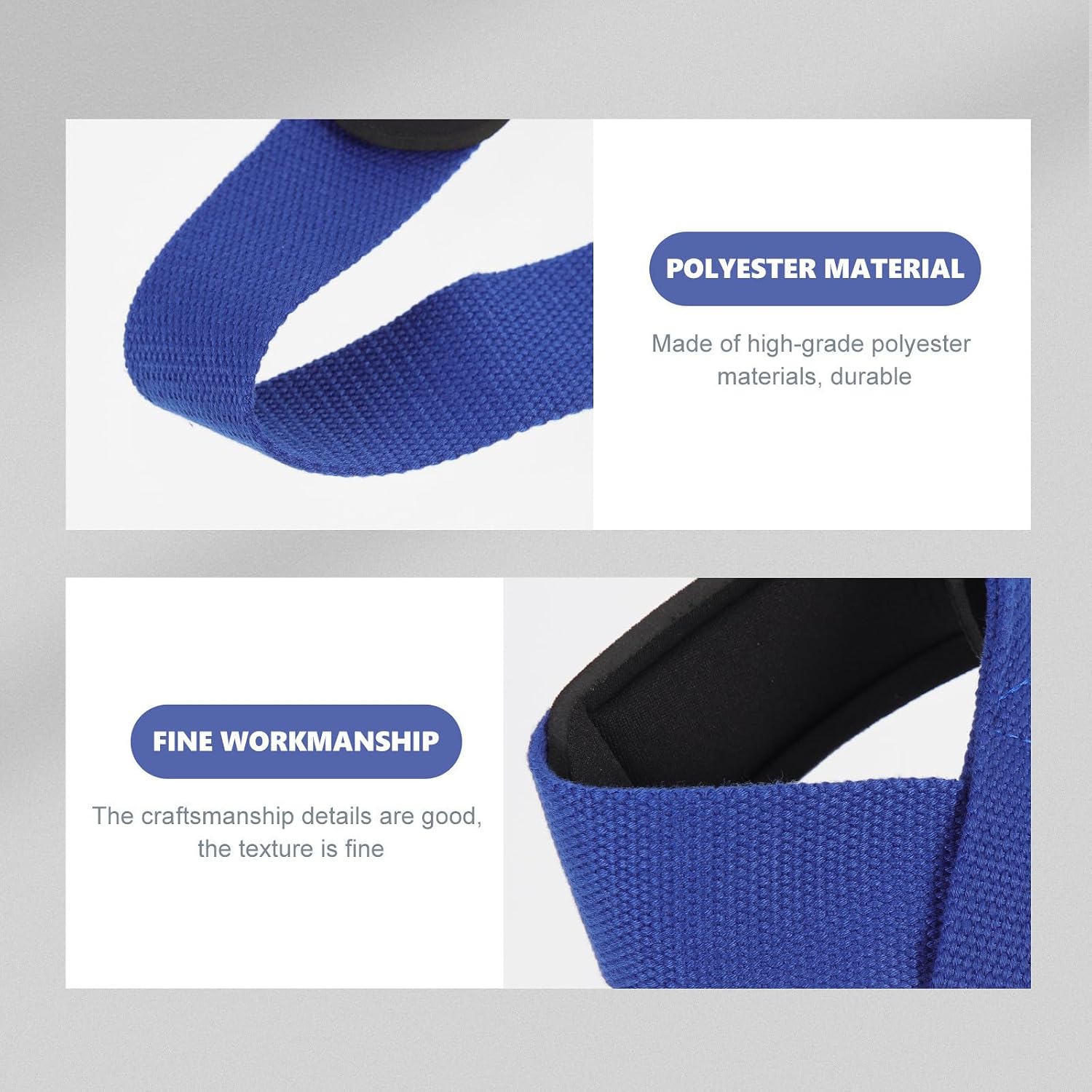 CHILDWEET 2pcs Wear-resistant Protective Gym Strap for Weightlifting, Breathable Polyester Fitness Lifting Strap with Convenient Foldable Wrist Band for Fitness Activities image 4