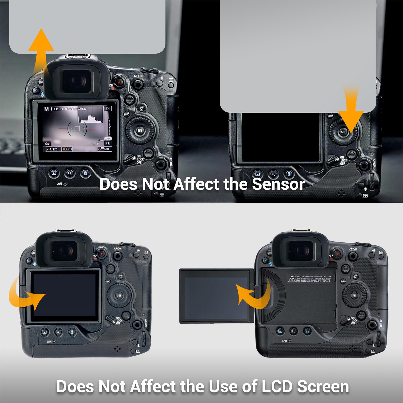 Große Augenmuschel Silikon für Canon EOS R3 RF-Spiegellose Kamera Ersetzt Canon Okular ER-h & ER-hE