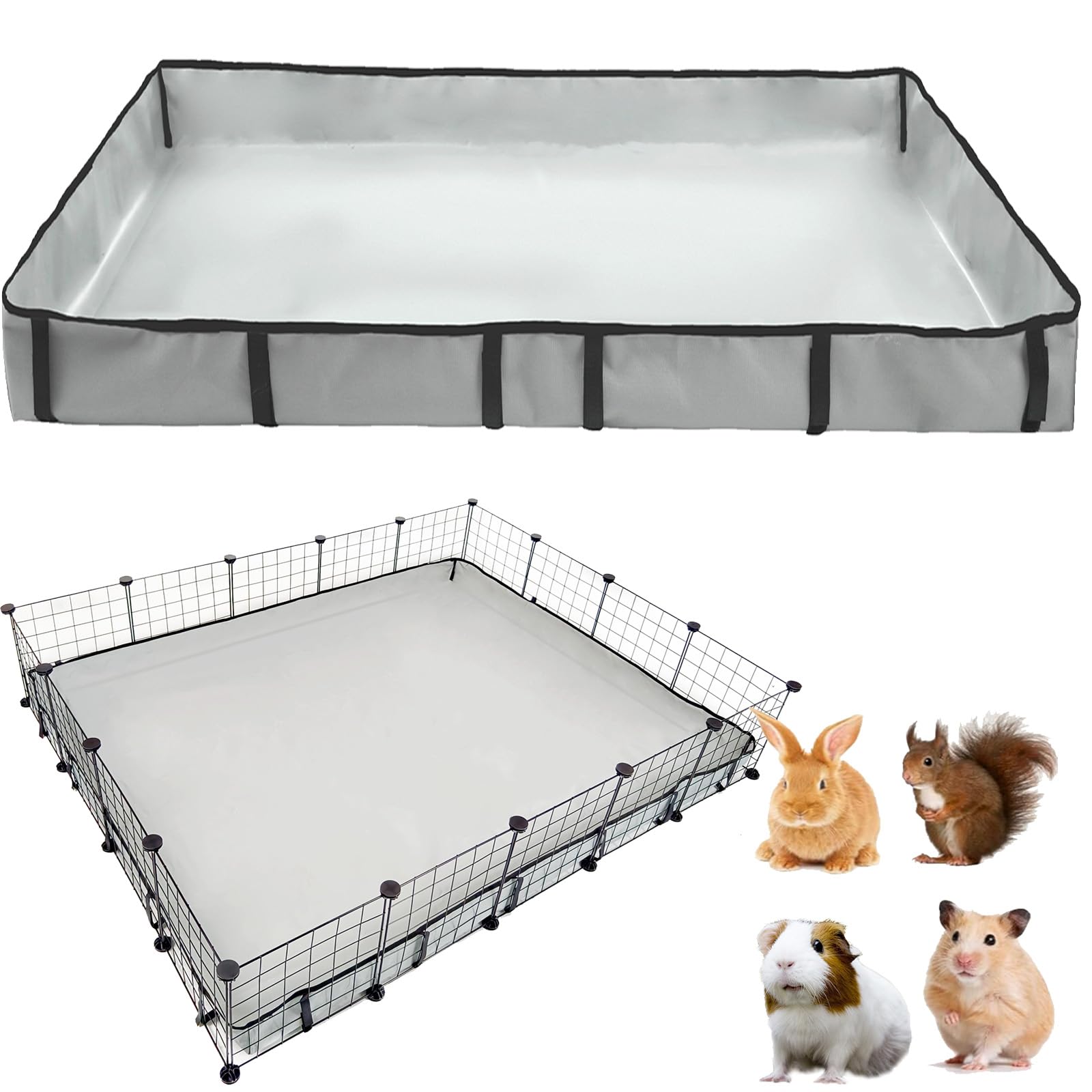 Photo 1 of Guinea Pig Cage Liner Tarp Bottom Waterproof and Washable Base Also for Rabbits, Bunny, Chinchesillas, Hedgehog, Ferrets and Other Small Animals(48x60 inches)
