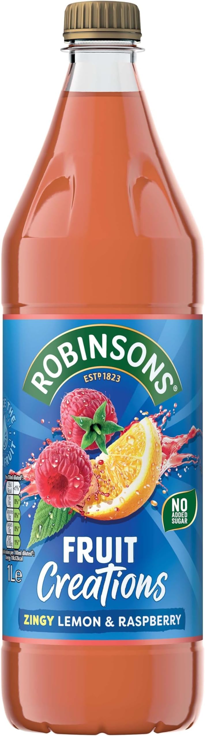Fruit Creations, Real Fruit Squash, Lemon and Raspberry, 1L