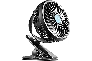 Portable Clip Fan: Rechargeable & Rotatable USB Battery Operated Clip Fan
