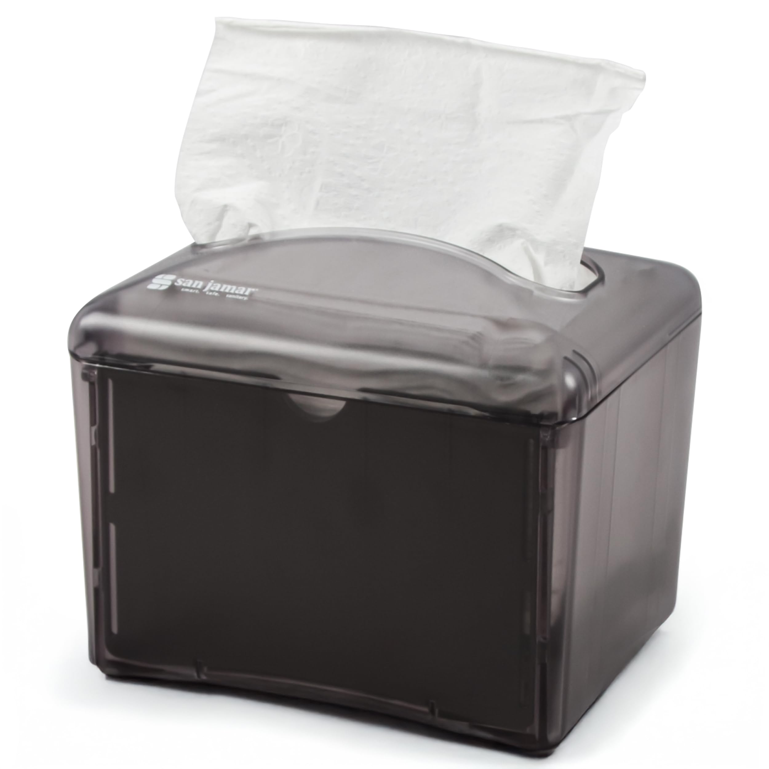 San Jamar h4004tbk mesa Dispensador de servilletas, Mini Interfold, Capacidad de 200 – 250, 124 mm H x 190 mm W x 159 mm D, Black Pearl (6 unidades)