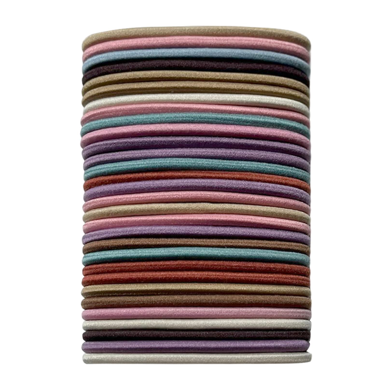 4mm Gomas de Pelo, 30 Piezas Pelo Gomas sin Metal Elástico, Bandas el Pelo Elásticas Gomas de Cabello, Coleteros Elásticos para Grueso y Rizado para Mujeres y Niñas, Oscuridad