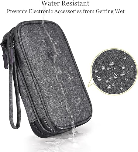 Miniatura 4 de Organizador electrónico para cable de viaje, bolsa organizadora electrónica, bolsa organizadora de accesorios electrónicos impermeable para banco de