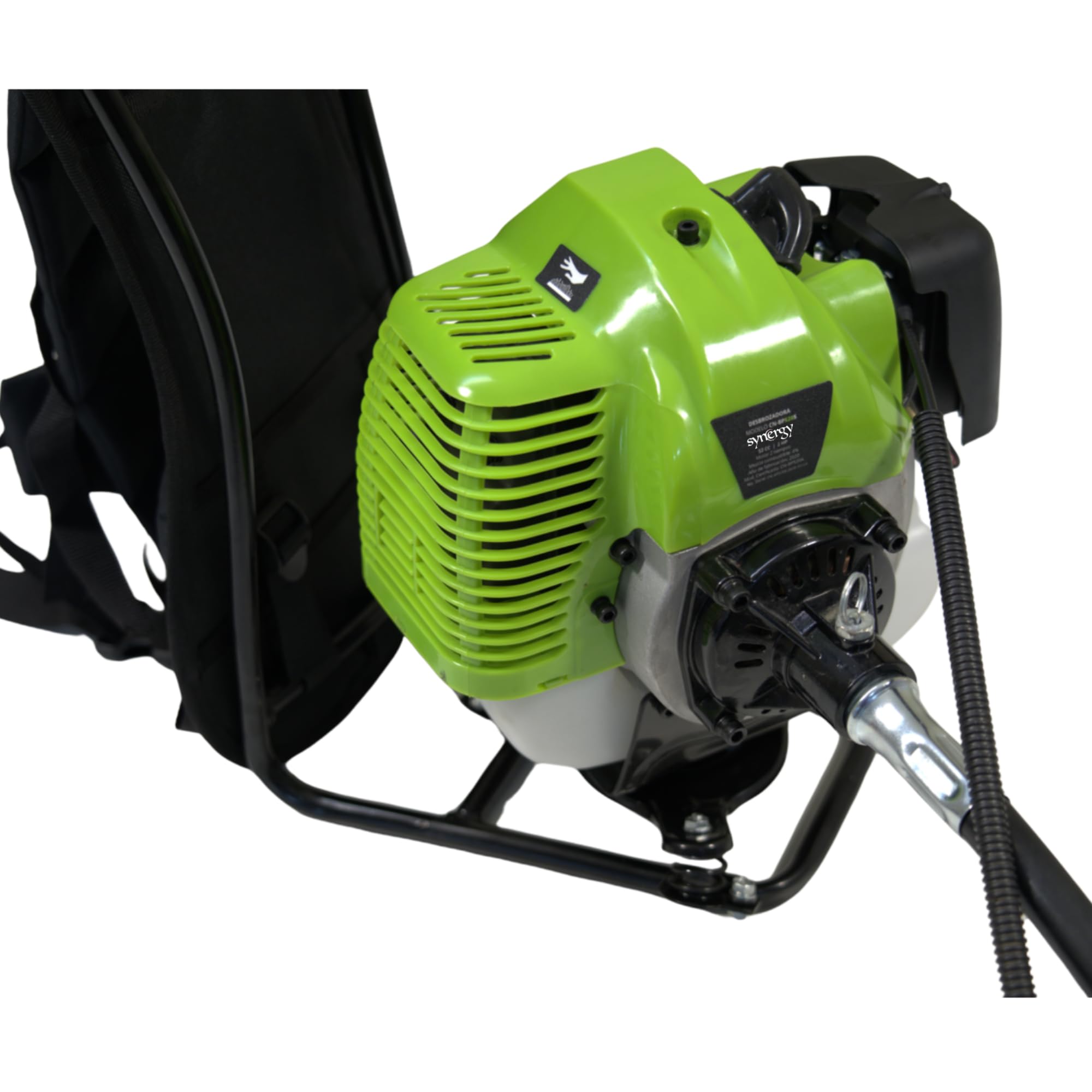 Synergy Desbrozadora de Mochila Profesional a Gasolina CN-BP520S - Motor 2 Tiempos 52cc 2CV, Arnés Doble, Cabezal Semiautomático y Disco de 3 Puntas