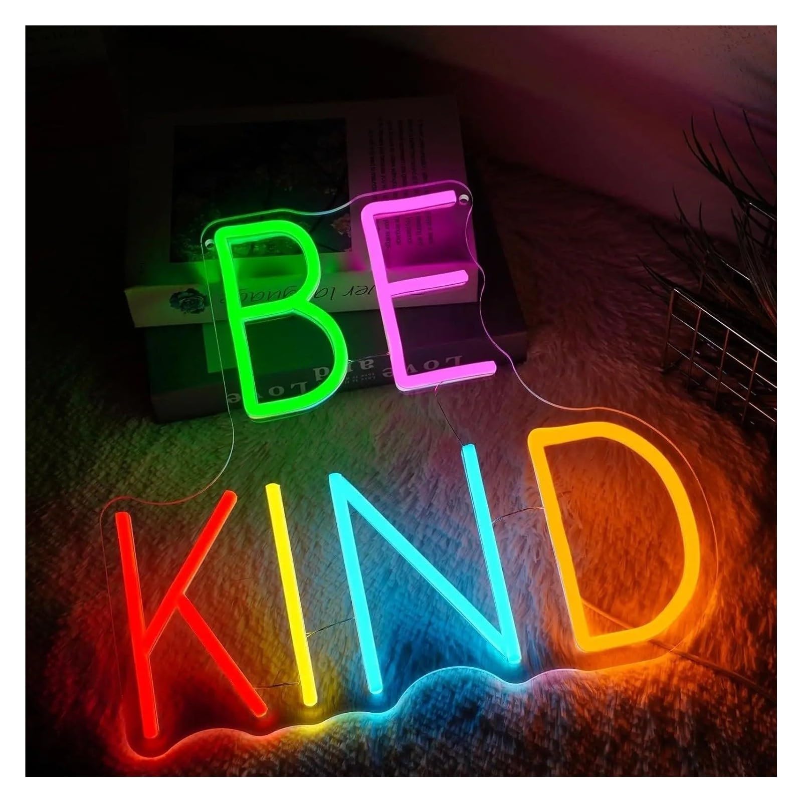 Decoración Lámparas Letrero De Neón Be Kind