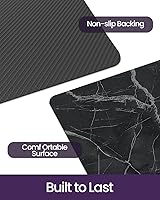 Vista 8 de DEXI Tapete de baño de 17 x 32 pulgadas, antideslizante, de secado rápido, súper absorbente, ultra delgado, tapete de baño de mármol, tapetes