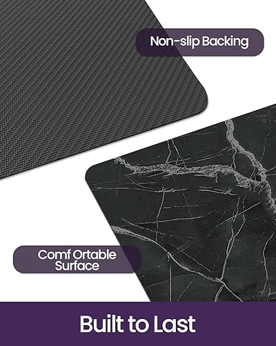 Miniatura 8 de DEXI Tapete de baño de 17 x 32 pulgadas, antideslizante, de secado rápido, súper absorbente, ultra delgado, tapete de baño de mármol, tapetes