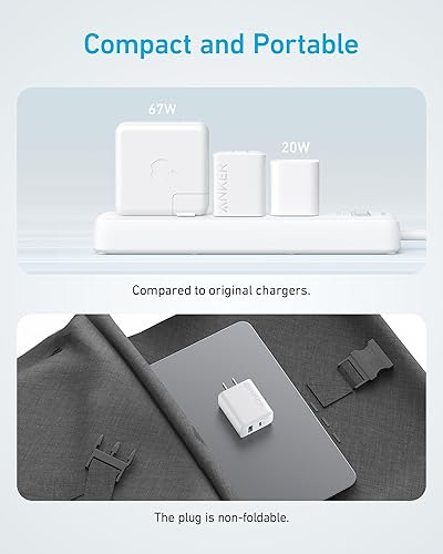 Miniatura 3 de Anker Cargador para iPhone 15, cargador Anker USB C, paquete de 2 cargadores de pared rápidos USB de doble puerto de 20 W, bloque de cargador USB C