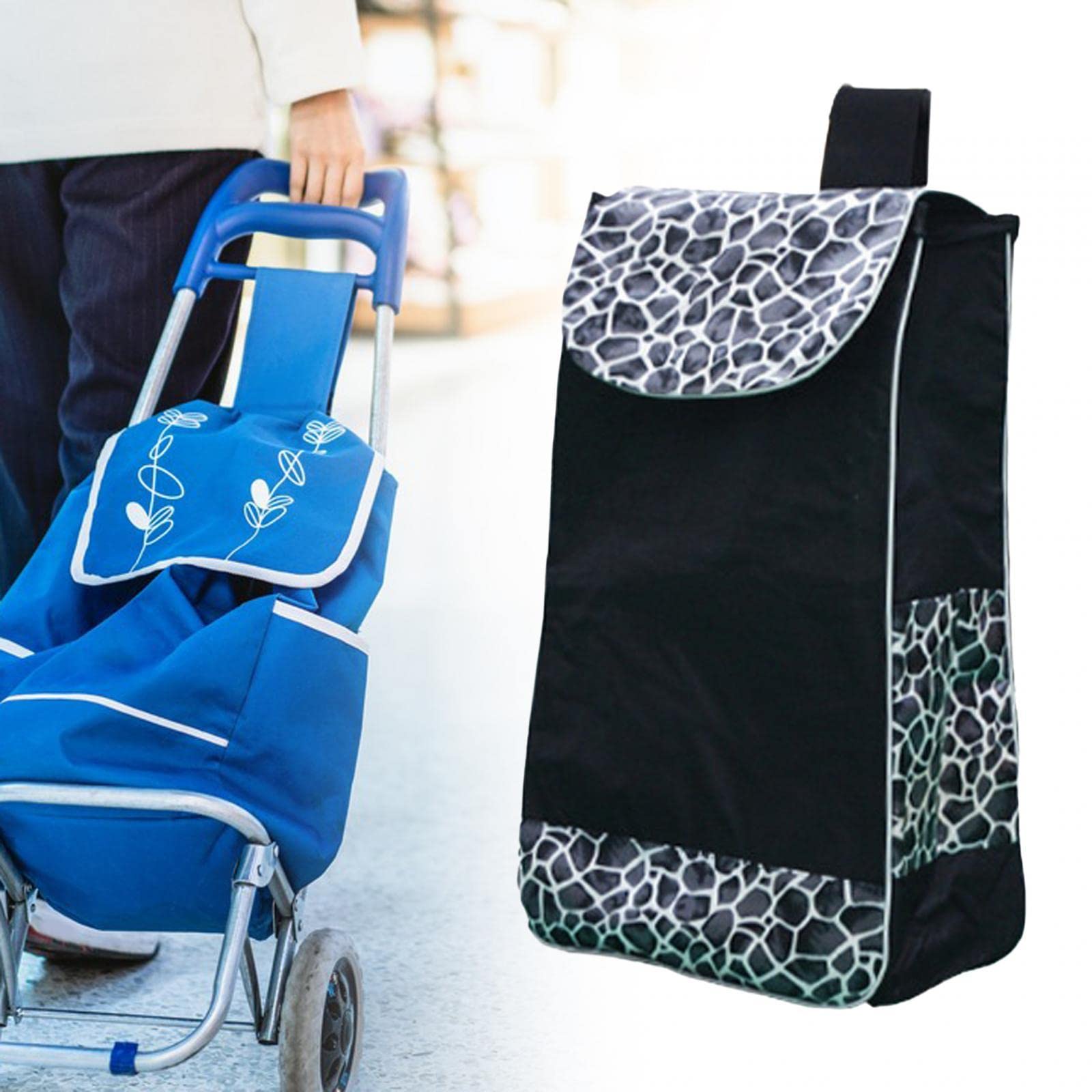 Sac De Rechange Pour Caddie - 80L Sac shopping imperméable en tissu Oxford, Sac de rechange pour valise de chariot de grande capacité, sac de remplacement de chariot étanche et durable Sac De Rechange Pour Caddie - 80L Sac shopping imperméable en tissu Oxford, Sac de rechange pour valise de chariot de grande capacité, sac de remplacement de chariot étanche et durable