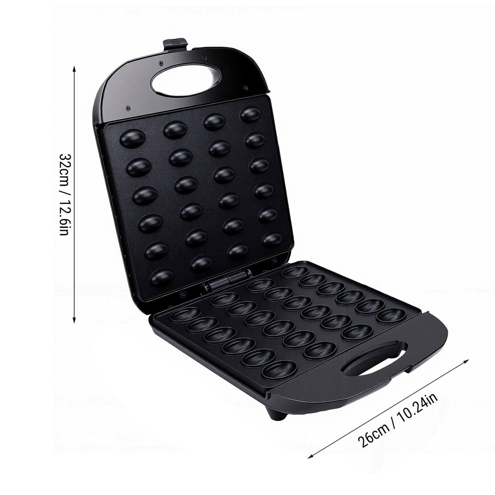 Macchina per la Colazione, Macchina per Biscotti Alle Noci e Noci Antiaderente a Doppia Faccia da 1400 W a 24 Fori per la Cottura Quotidiana in Casa (Spina europea 220 V)