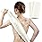 ARCH&M 35-Inch Exfoliating Back Scrubber (3 Pack), Japanese Nylon Beauty Washcloth for Shower, Korean Body Towel for Deep Exfoliation, Removes Dead Skin, Off-White