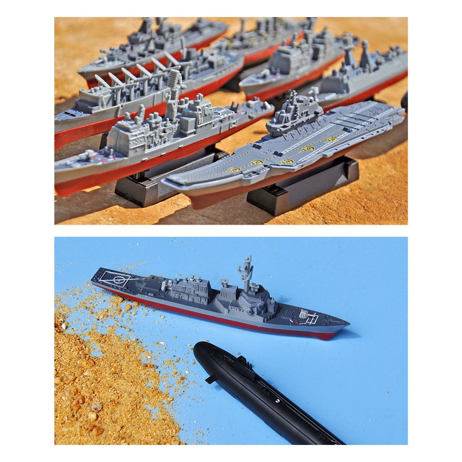 Enakshi (LABEL) 8Pcs 4D Aircraft Carrier Toy Model Ship Model for Party Favors Children Kids 4