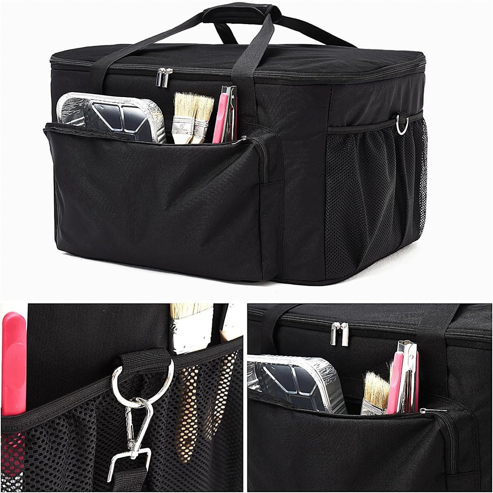 Tragetasche für Ninja Pizzaofen OO100 Serie, wasserabweisend, gepolsterte Tragetasche mit mehreren Taschen und Schultergurten, Schwarz