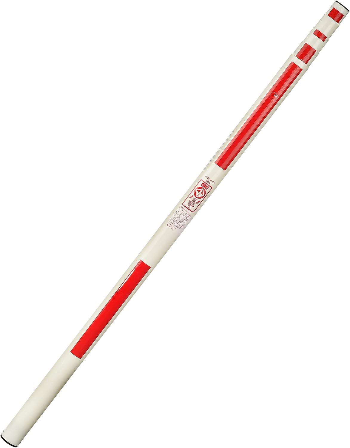 AdirPro 18-Foot Fiberglass Oval Leveling Rod- 10ths, 4 Section Telescopic with Carrying Case