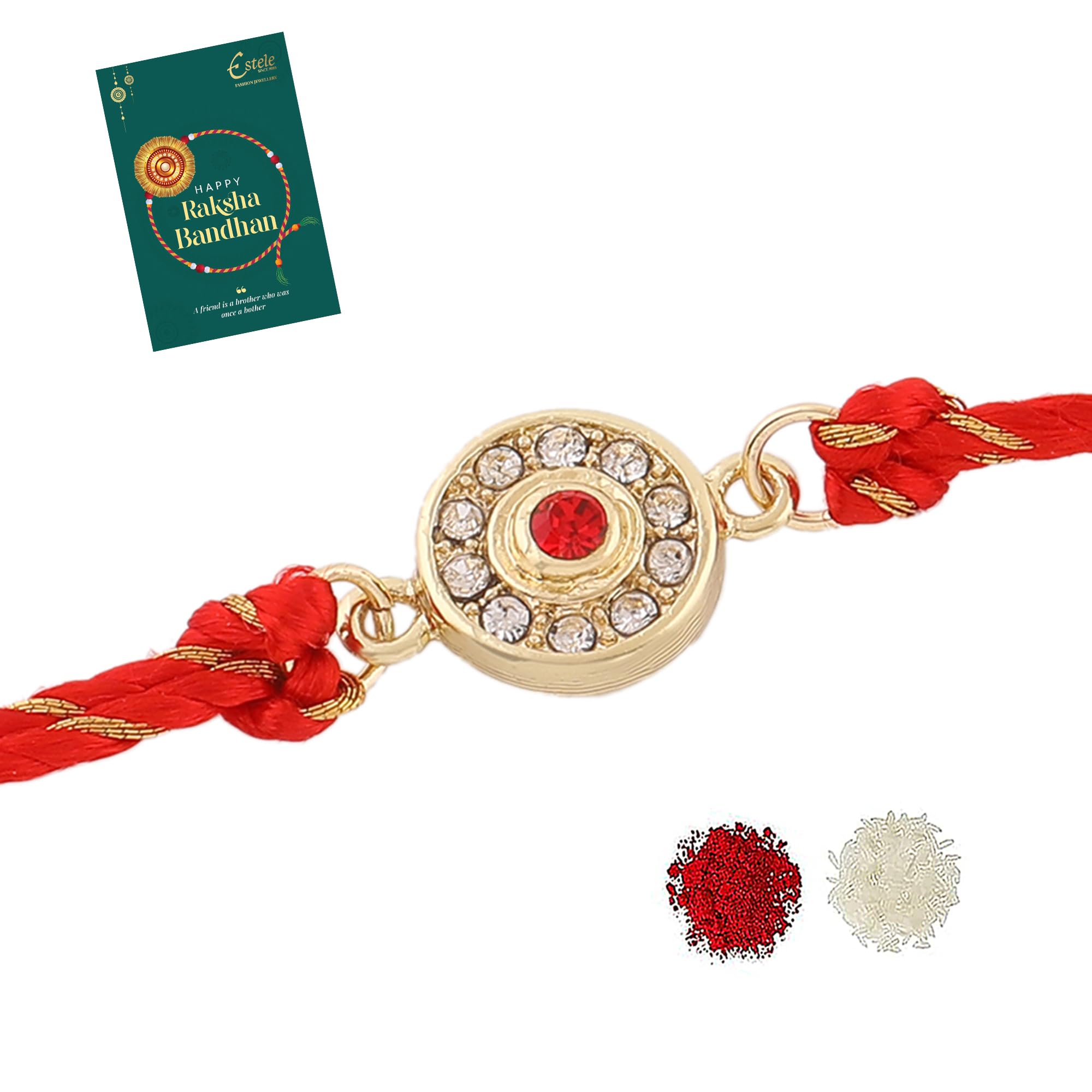 See full amazon price history chart for Estele Gold Plated Sacred Circle Bracelet with Red & White Austrian Crystals and Divine Red Silk Thread Estele Gold Plated Sacred Circle Bracelet with Red & White Austrian Crystals and Divine Red Silk Thread (B09927Z1C9) Amazon Price History, Amazon Price Tracker