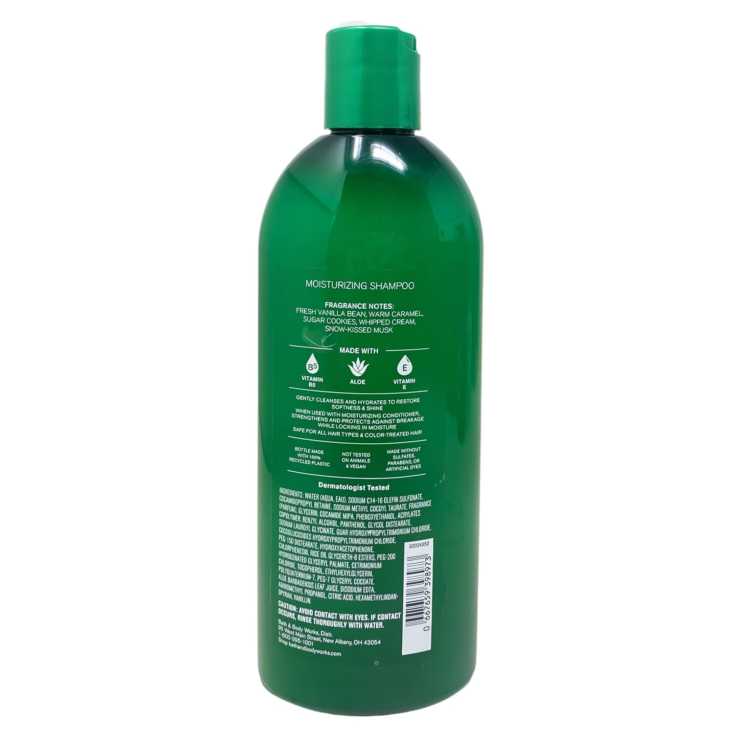 Bath & Body Works Vanilla Bean Noel Moisturizing Shampoo & Conditioner with a Peach Gardenia Sample Soap