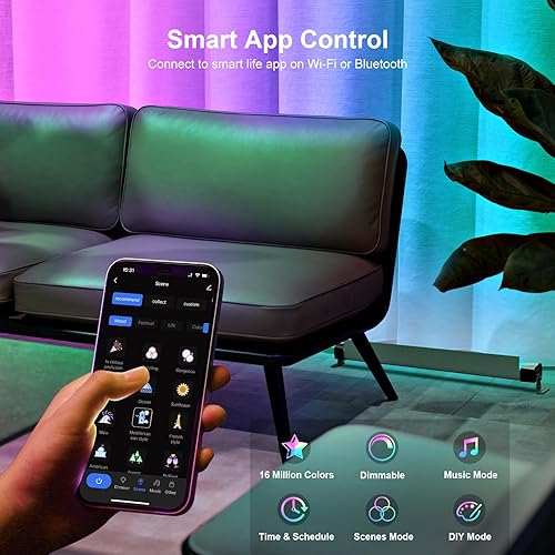 Miniatura 5 de Barra de luz para lavadora de pared, paquete de 2 barras de luz RGBCW de 30 W, barra de luz RGB, impermeable IP67 y 16 millones de colores,