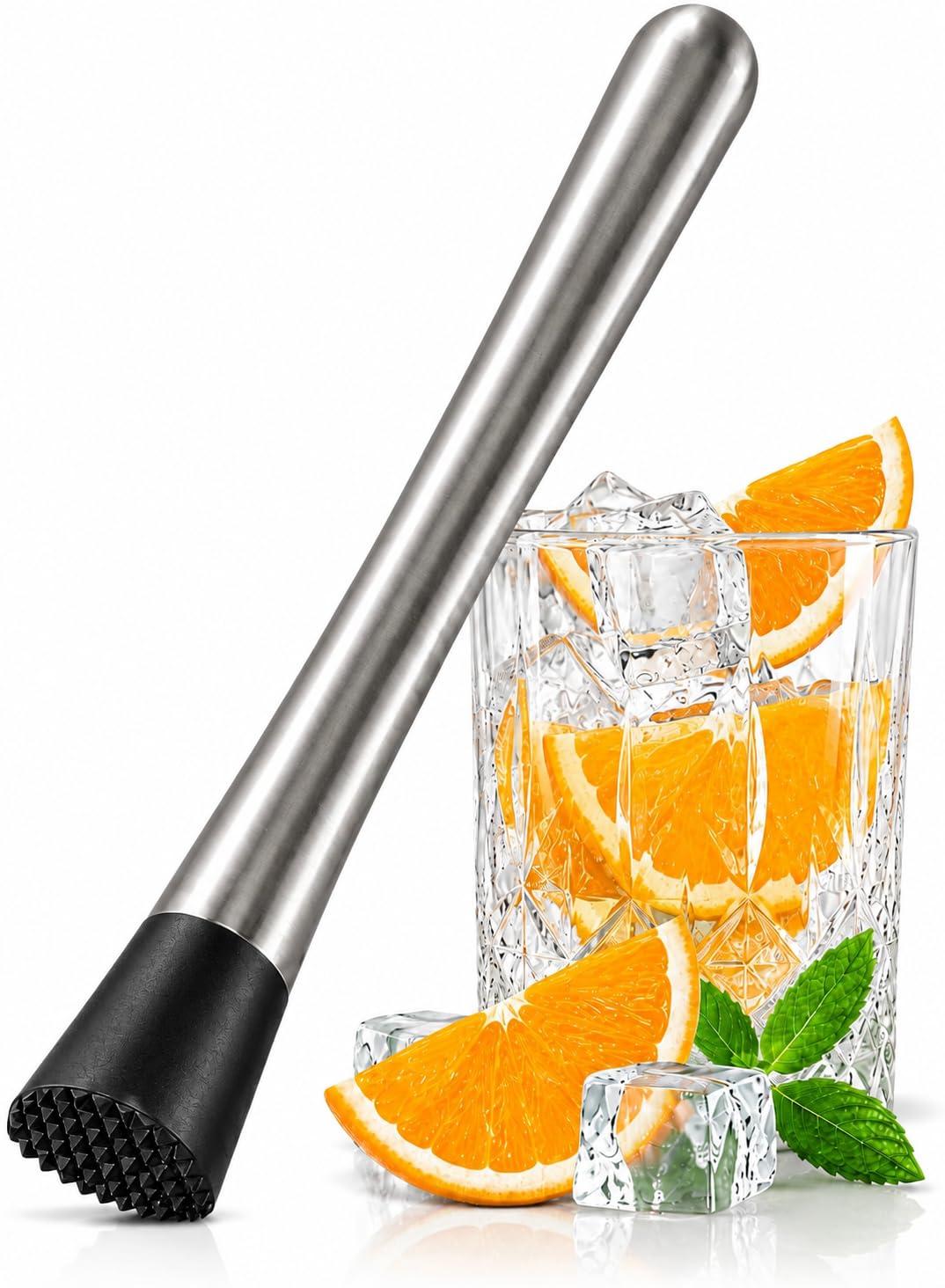 Cocktail Muddler Set - Stainless Steel, Spoon & Jigger -10 Cocktail Muddler Set - Stainless Steel, Spoon & Jigger -10