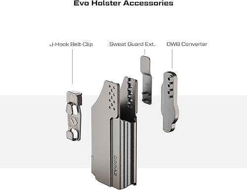 Miniatura 9 de Orpaz EVO G19 - Funda modular de rodamiento de luz compatible con ambidiestro Glock 19 con luz, funda de doble transporte que proporciona múltiples