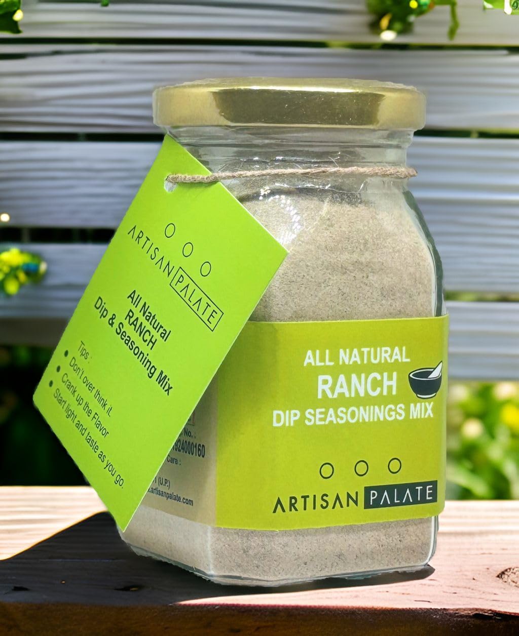 Artisan Palate Ranch Seasoning Mix Jar | All Natural | Seasoning Mashed Potatoes, Fries, and Salad Dressings | 100 gms (Pack of 1)