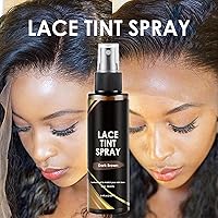 Vista 6 de Spray de tinte de encaje para pelucas, cierres y parte delantera - tonos oscuros, medios y marrón claro (3.3 fl oz)