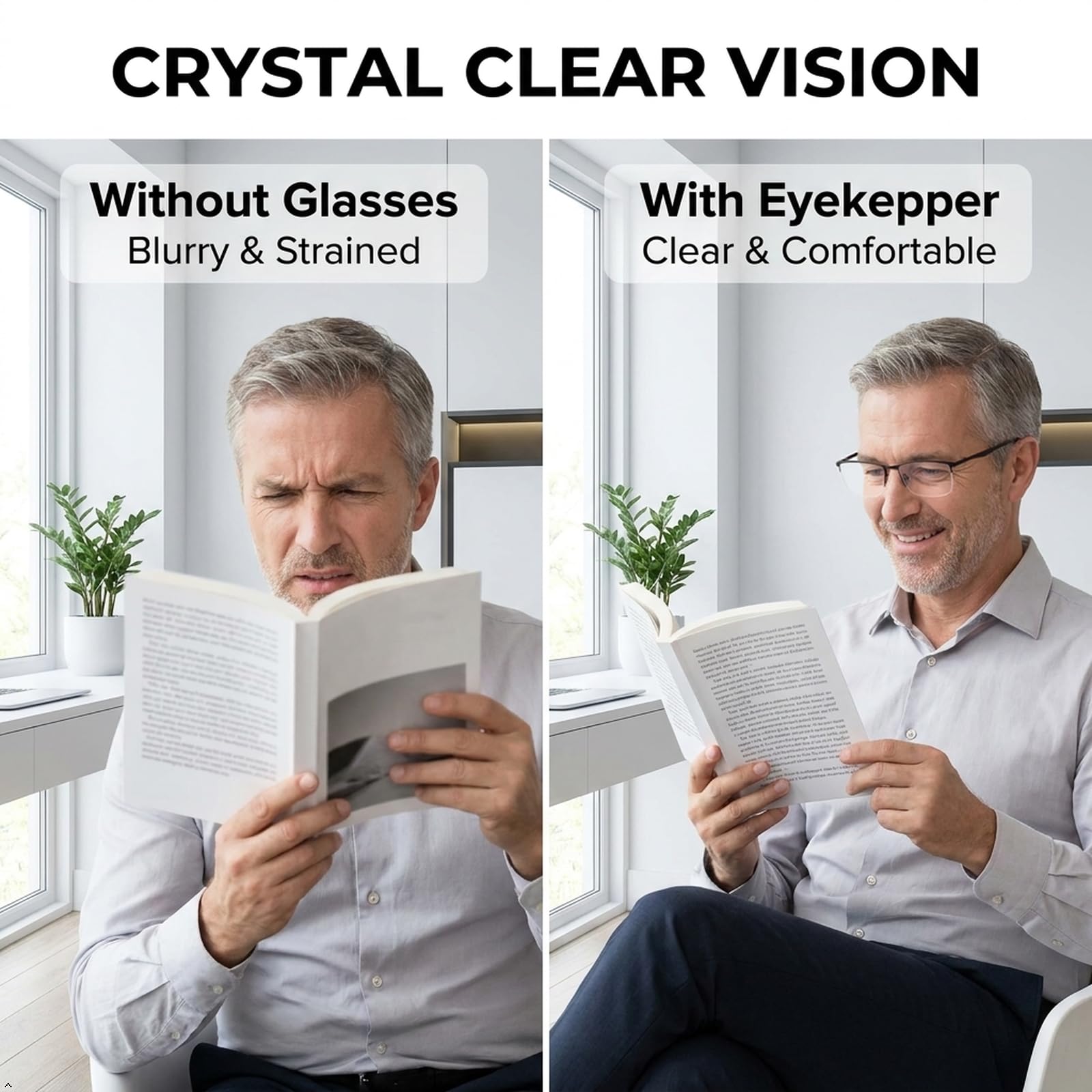 Eyekepper 4-Stuecke Qualitaet Federscharniere Halb-Kante Lesebrille, umfassen Computer Leser +2.5