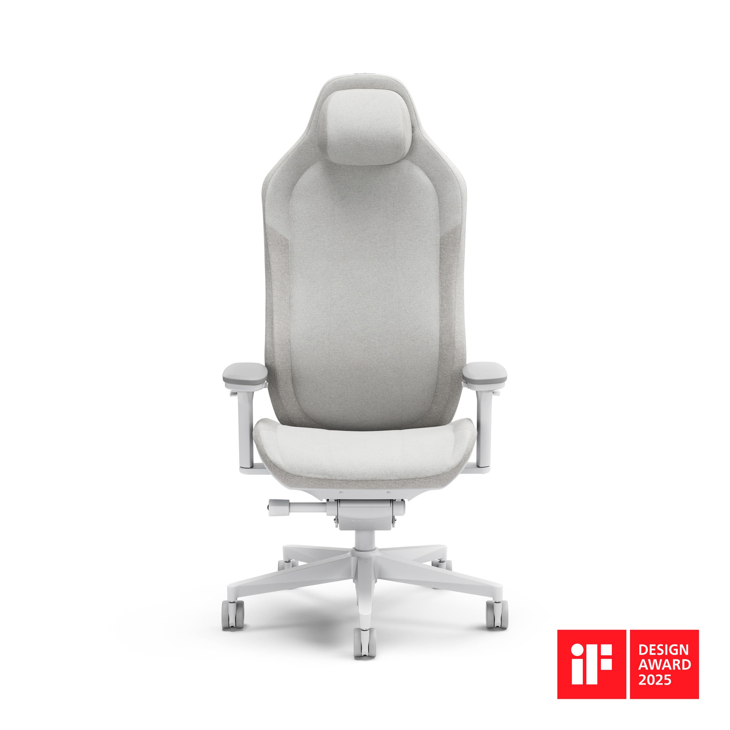 Fractal Design Refine Fabric Light - Silla Gaming – Silla ergonómica de Escritorio de Oficina – Reposabrazos Ajustables 4D – Respaldo Alto – Cojín Lumbar | Silla de escritorio con reposabrazos 4D, mecanismo sincrónico, respaldo alto y cojín de espuma visc