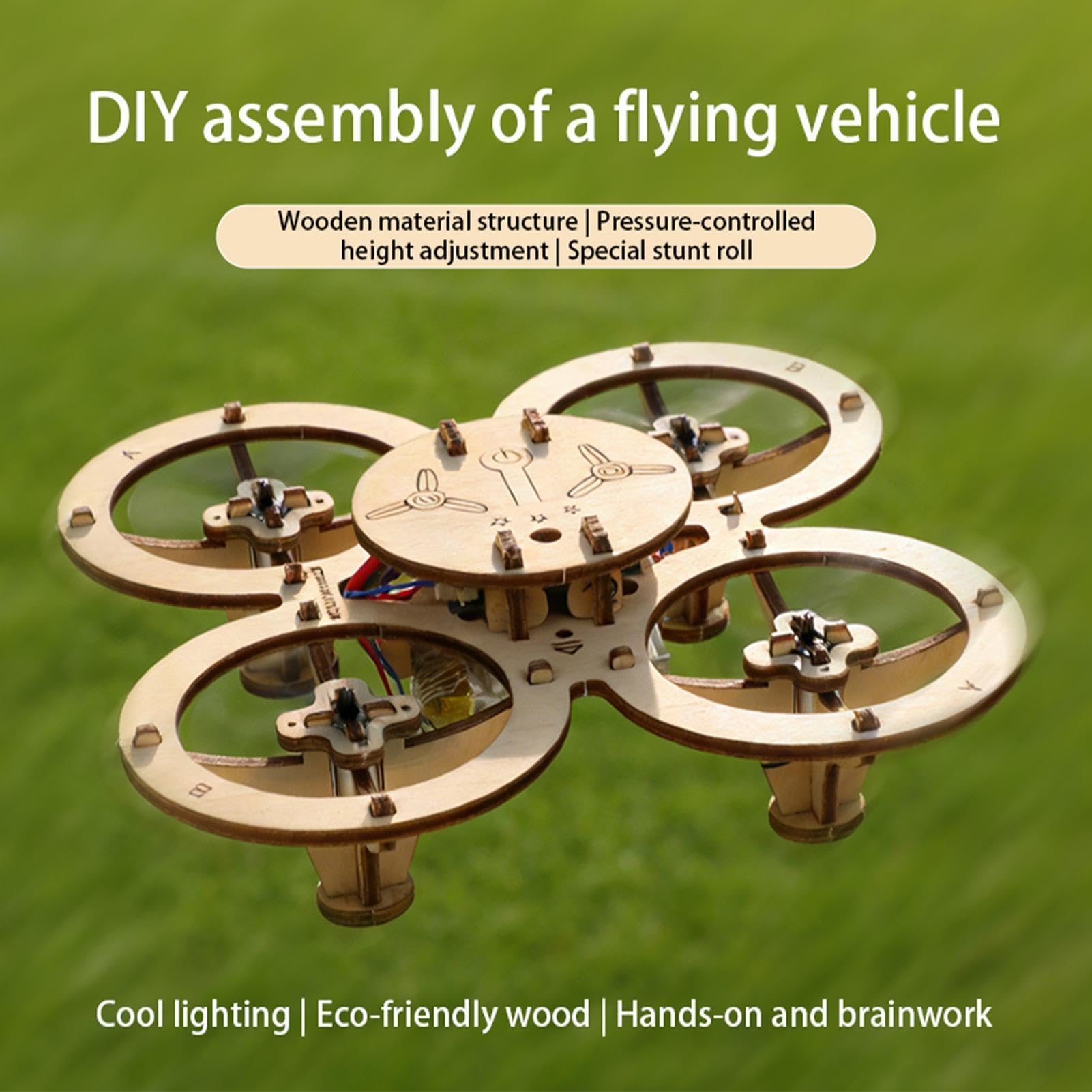 Kit Di Costruzione Drone Volante Educativo Da Assemblare Con Radiocomando | Kit Drone Artigianale Per Bambini Regalo Compleanno Attività Casa Interni Vacanze Scuola Casa Giochi