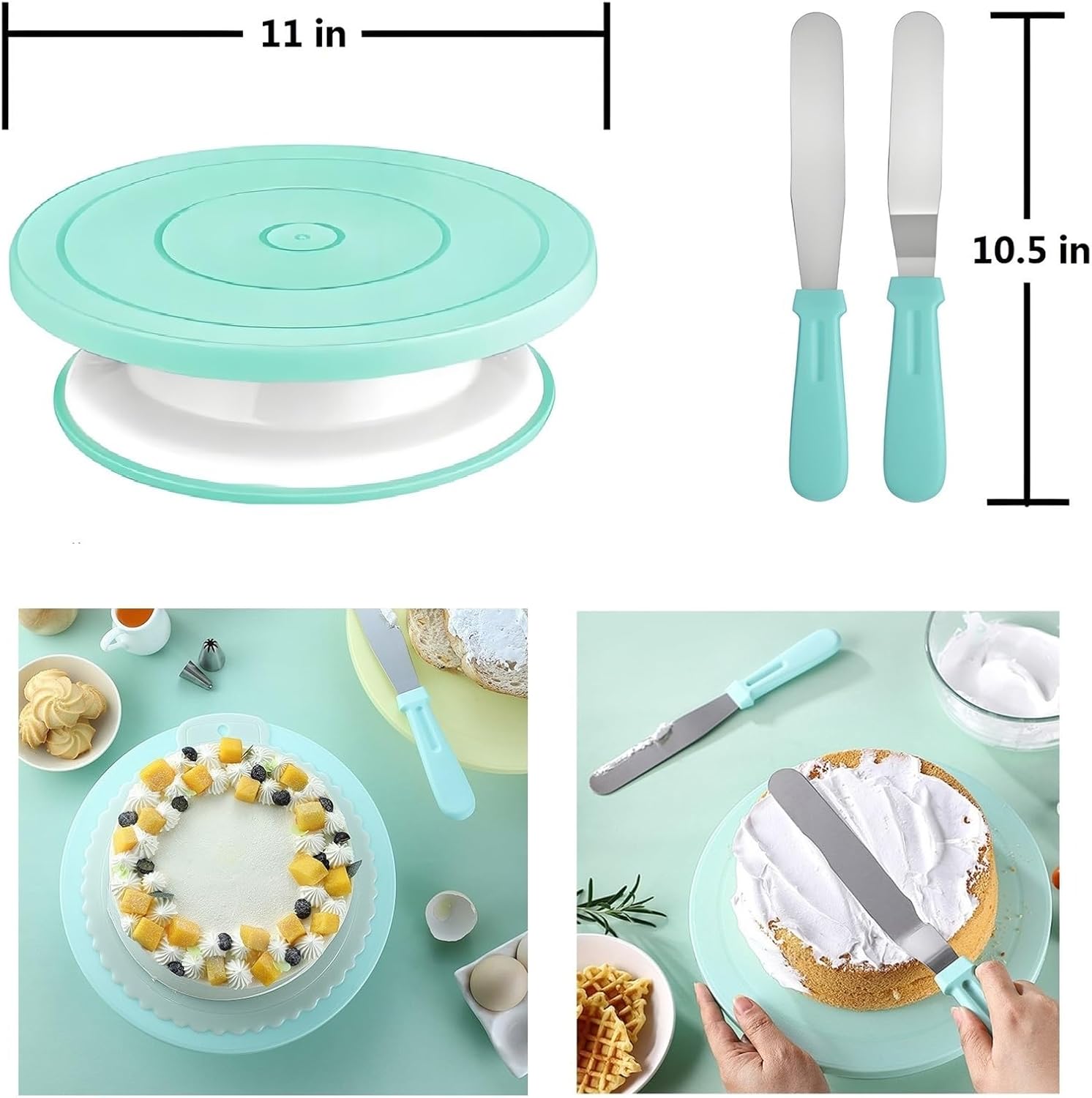 Cake Decorating Kit, 390 Pcs Baking Supplies (Green) image 2