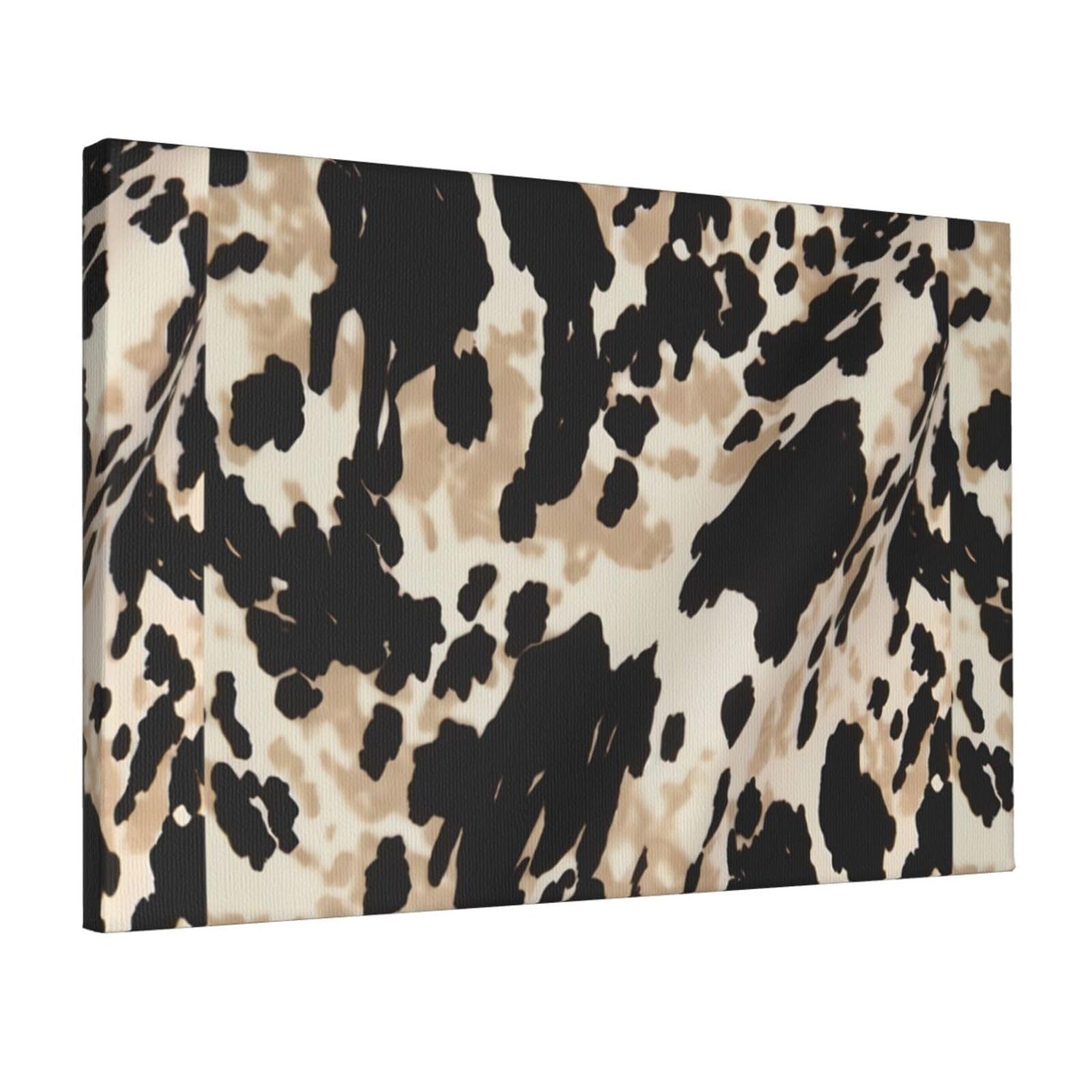 Toile de vache noir et blanc pour déco salon colorée - 8