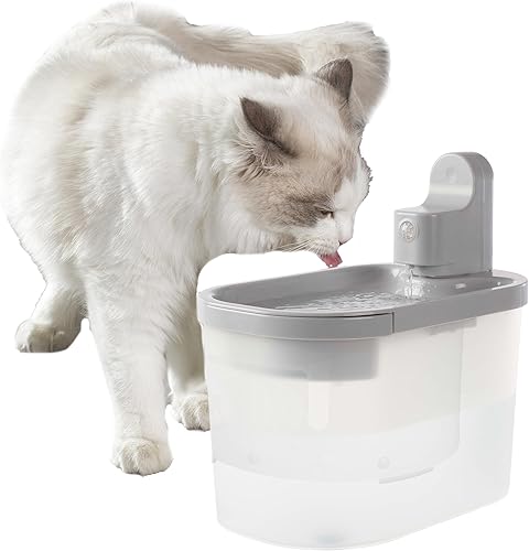 Miniatura 8 de Fuente de agua para gatos, fuente de agua de acero inoxidable para mascotas pequeñas, dispensador automático de agua para gatos de 118 oz3.5 L con