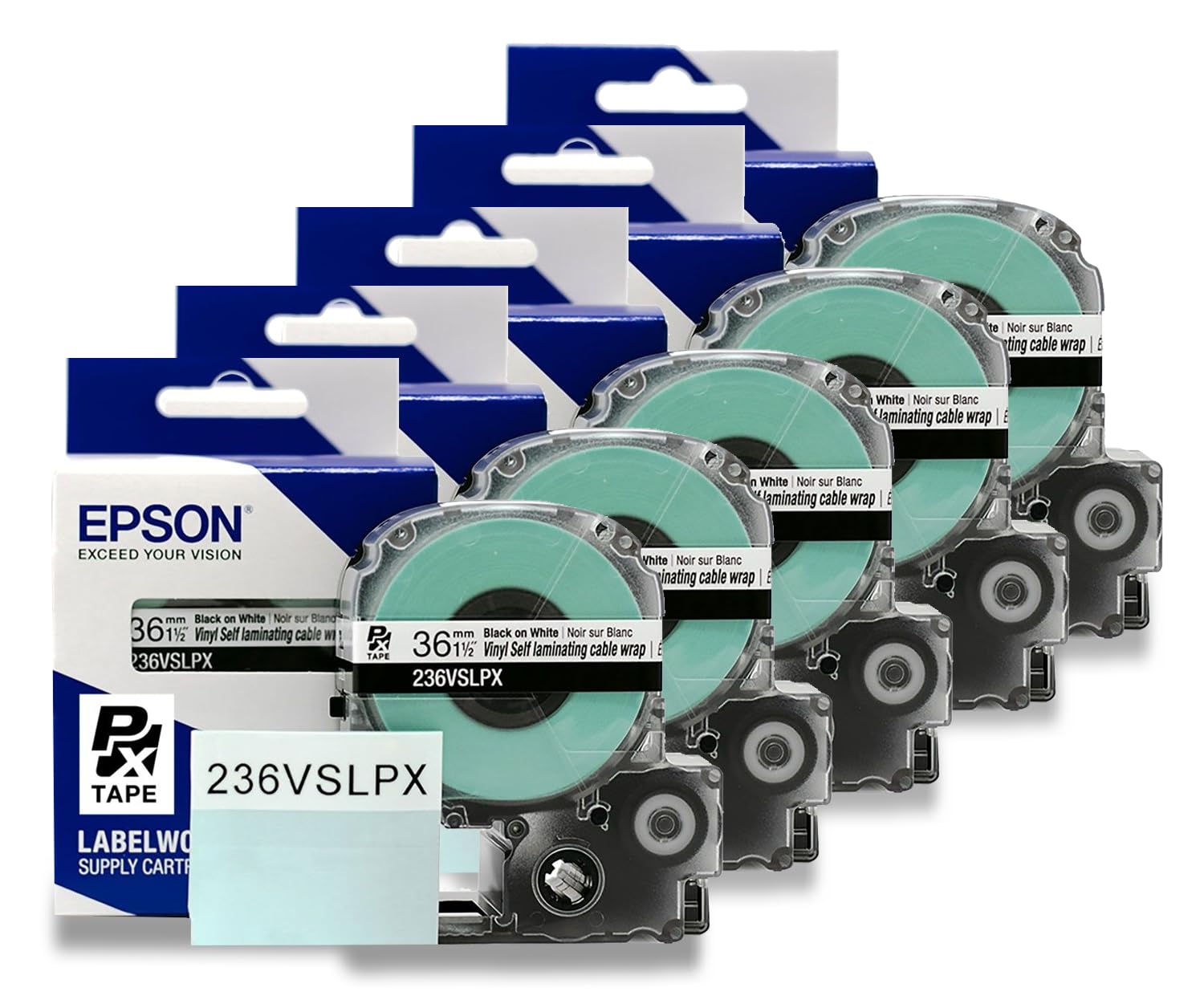 Amazon.com: Epson LABELWORKS 236VSLPX-5PK Genuine Tape Cartridge