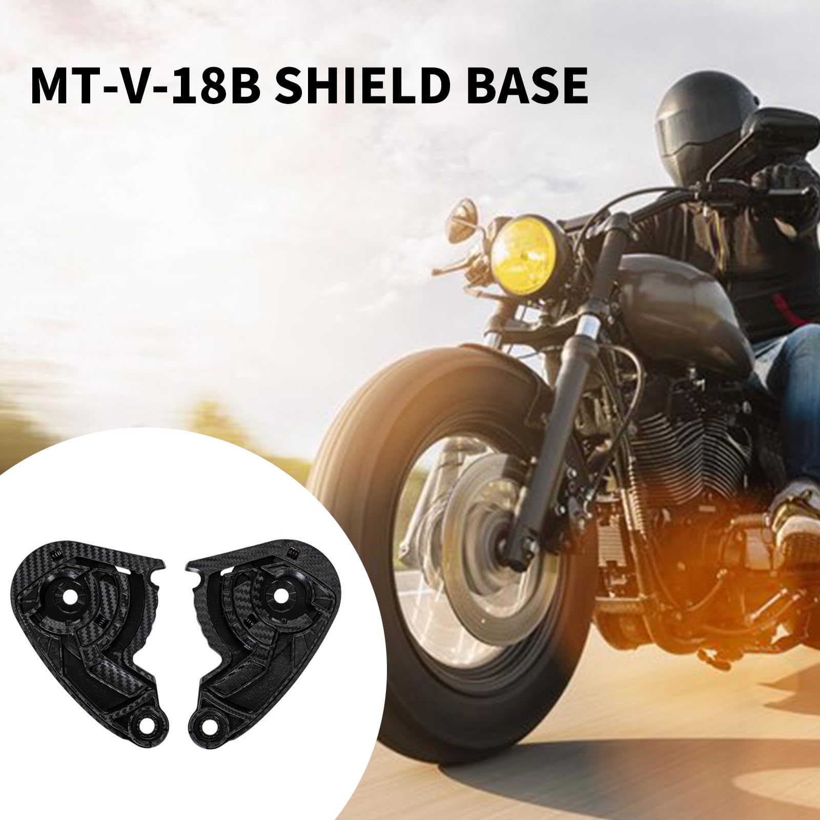 Visière Casque Moto LIUASMUE 1 Paire De Visières Pour Casque De Moto - Clip De Verrouillage - Plaque De Base De Fixation - Interrupteur Rotatif Pour FF300 FF325 Visiere Casque Moto