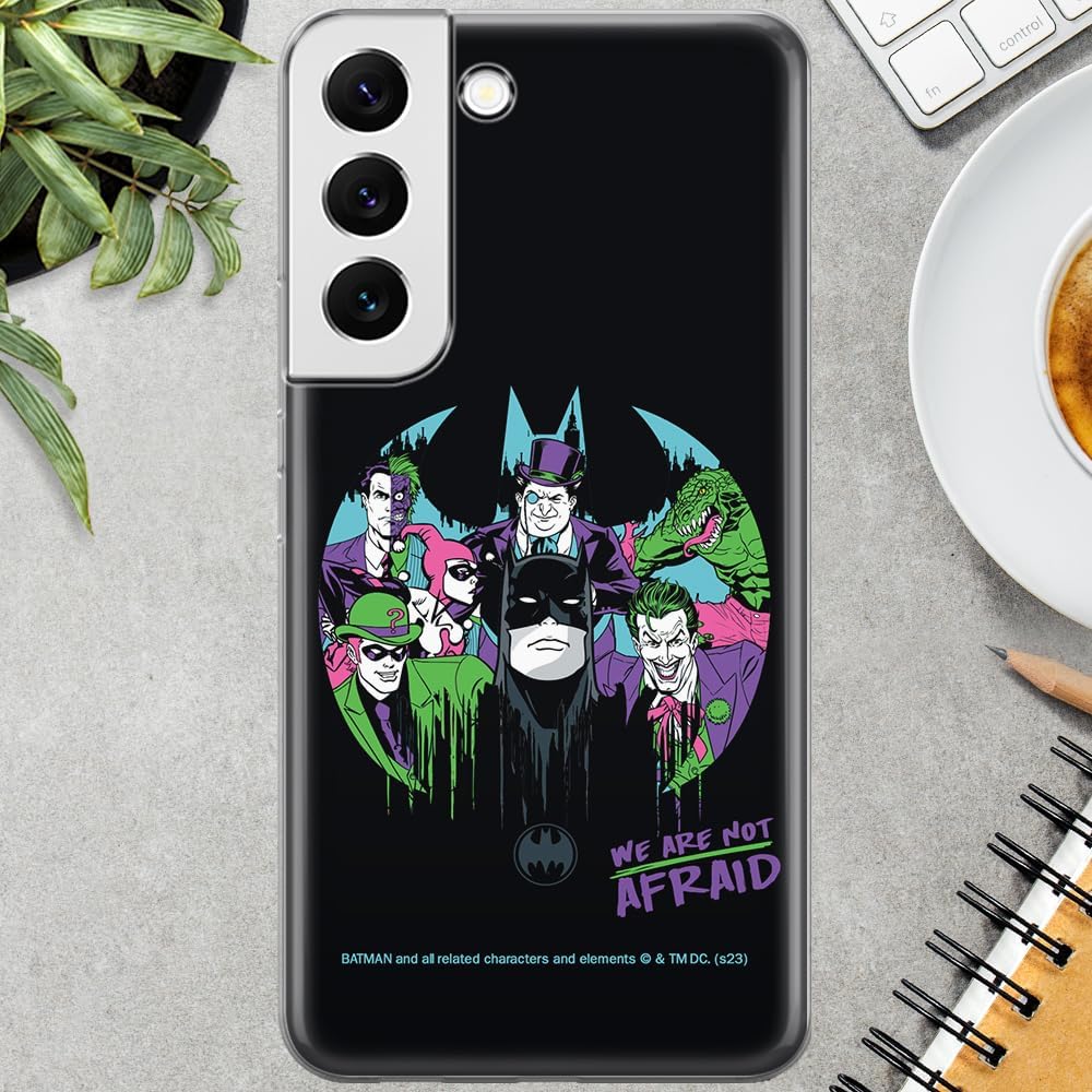 ERT GROUP Mobile Phone case for Samsung S22 Original and Officially Licensed DC Pattern Batman 100 optimally adapted to The Shape of The Mobile Phone, case Made of TPU
