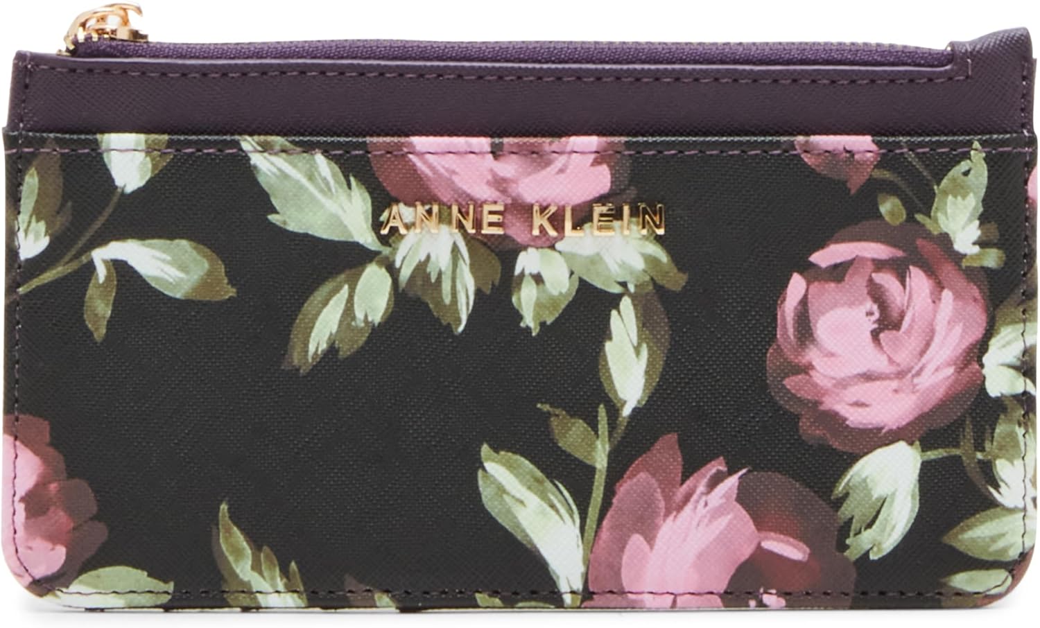 Anne Klein AK printed pouch with backside organzier