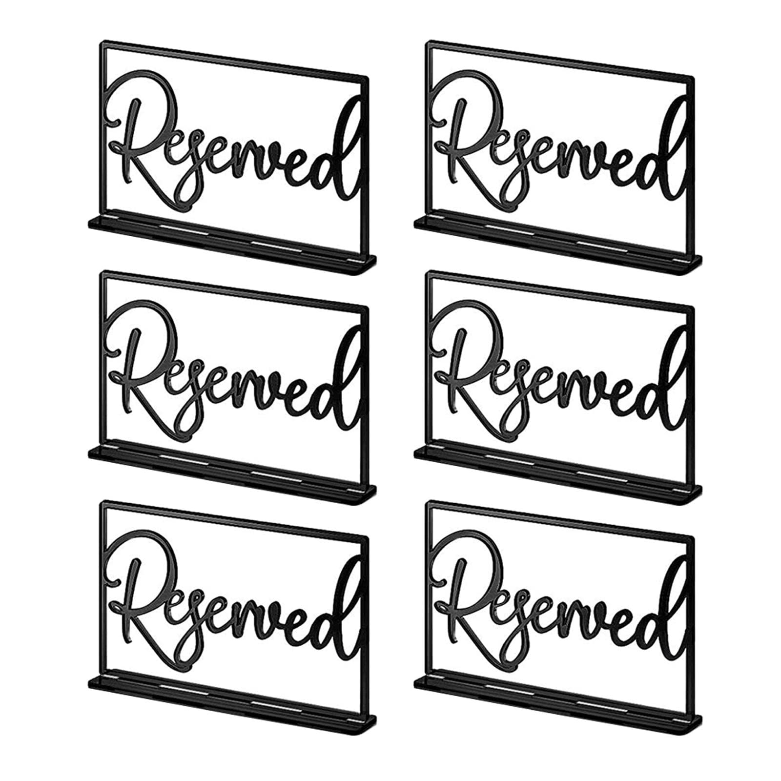 Soporte cartel mesa acrílico AWHAO de 6 piezas decorativo para bodas y fiestas