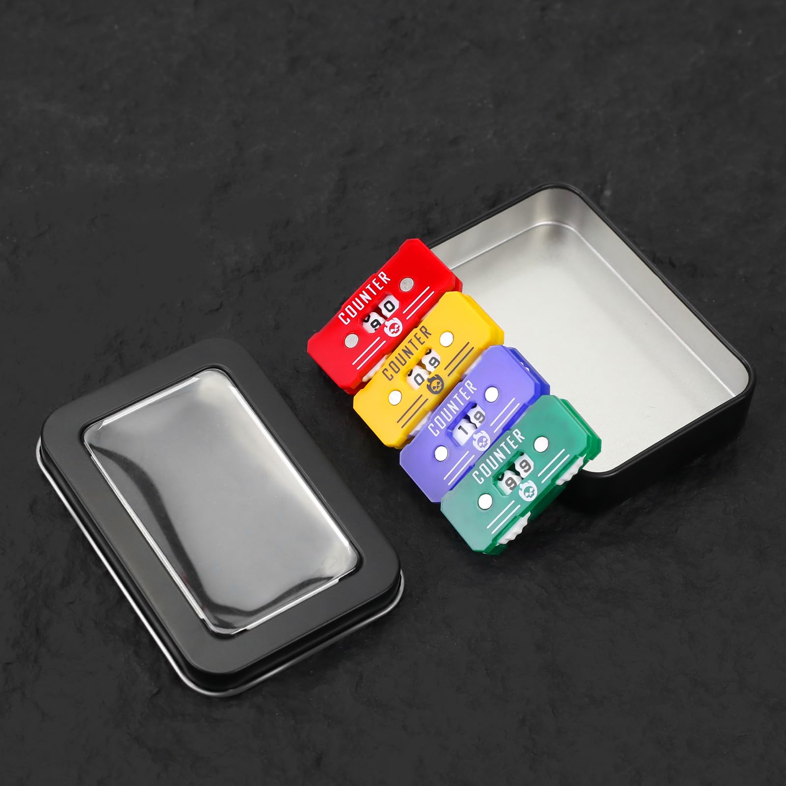 SIXPOINTS 4 contatori di vita a due cifre compatibili con Magic The Gathering Commander Deck, LCG/RPG/D & D/MTG/CCG/TCG giochi da tavolo