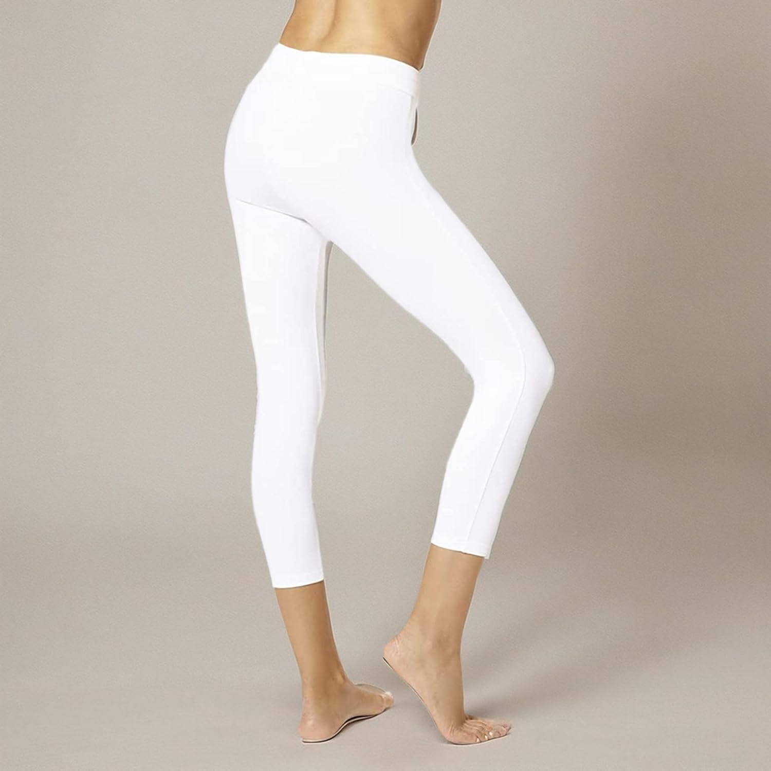 HUE Women's Wide Waistband Blackout Cotton Capri Leggings, Assorted - Image 8