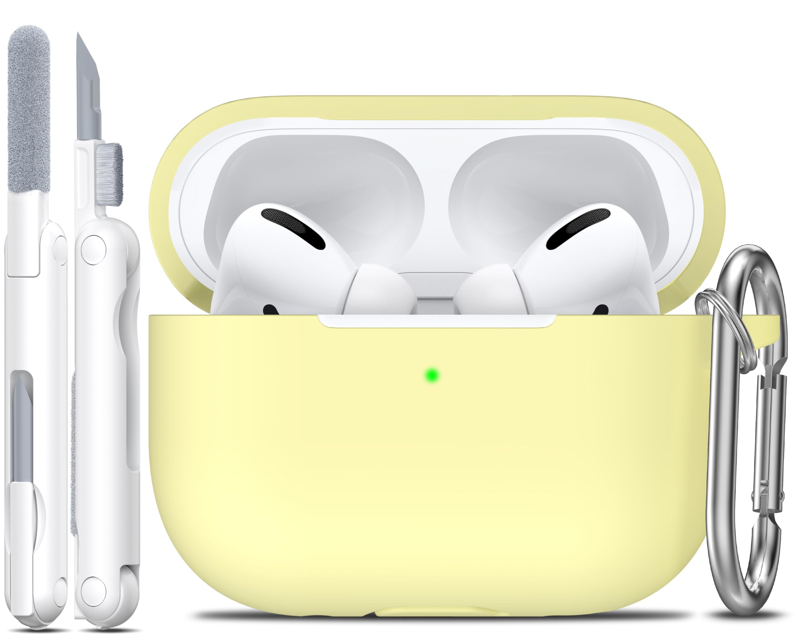 R-fun for AirPods Pro 2nd/1st Generation Case with Cleaner Kit,Soft Silicone Protective Case Cover for Apple AirPod Pro 2/1 for Women Men,AirPods Pro