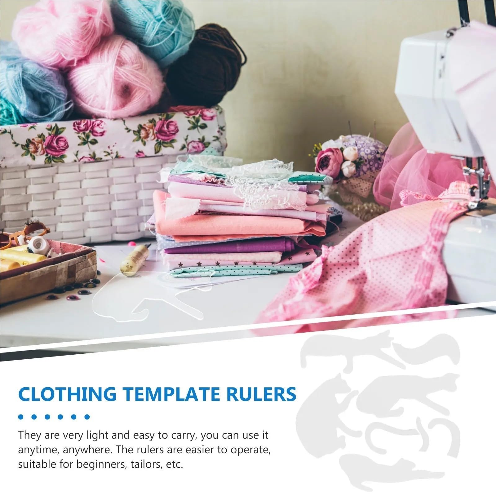 1 Juego De Plantillas De Acolchado Transparentes | Reglas de costura resistentes for manualidades de ropa, herramientas de retales DIY for cortar