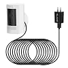 OLAIKE IndoorOutdoor Power Adapter for Ring Stick Up Cam BatteryPlug-in, Weatherproof Cable5m16ft to Continuously Charge Camera, No Need to Change Batteries, Black
