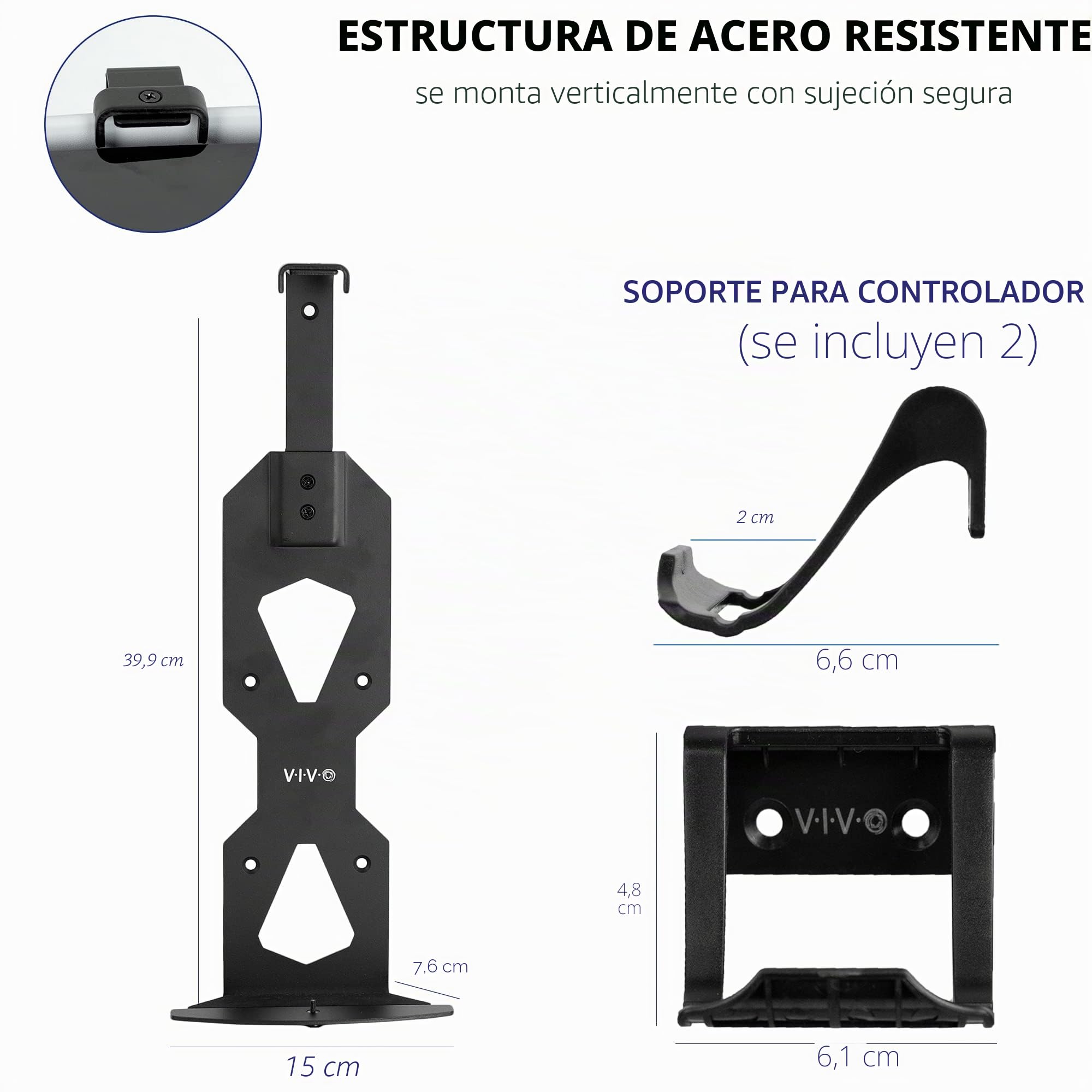 VIVO Soporte de pared de acero diseñado para consola de juegos PS5, pantalla vertical para Playstation 5, diseño abierto, negro, MOUNT-PS5B