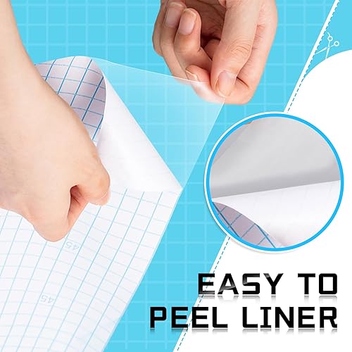 Miniatura 4 de Tatuo Funda adhesiva transparente para libros, rollo de papel de contacto transparente de 17.7 x 5 pies, protector autoadhesivo transparente para